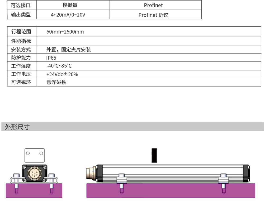 EP系列磁致伸縮位移傳感器